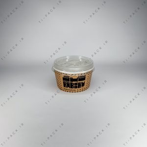 کاسه یکبار مصرف کاغذی بستنی با درب