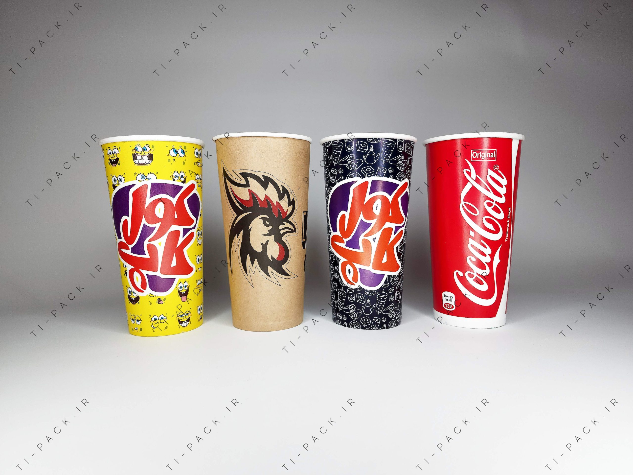 لیوان کاغذی نوشابه 650 سی سی (22 انس) طرح کوکاکولا 1 لیوان 22 انس چاپ اختصاصی