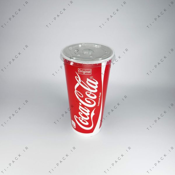 لیوان کاغذی نوشابه 650 سی سی (22 انس) طرح کوکاکولا